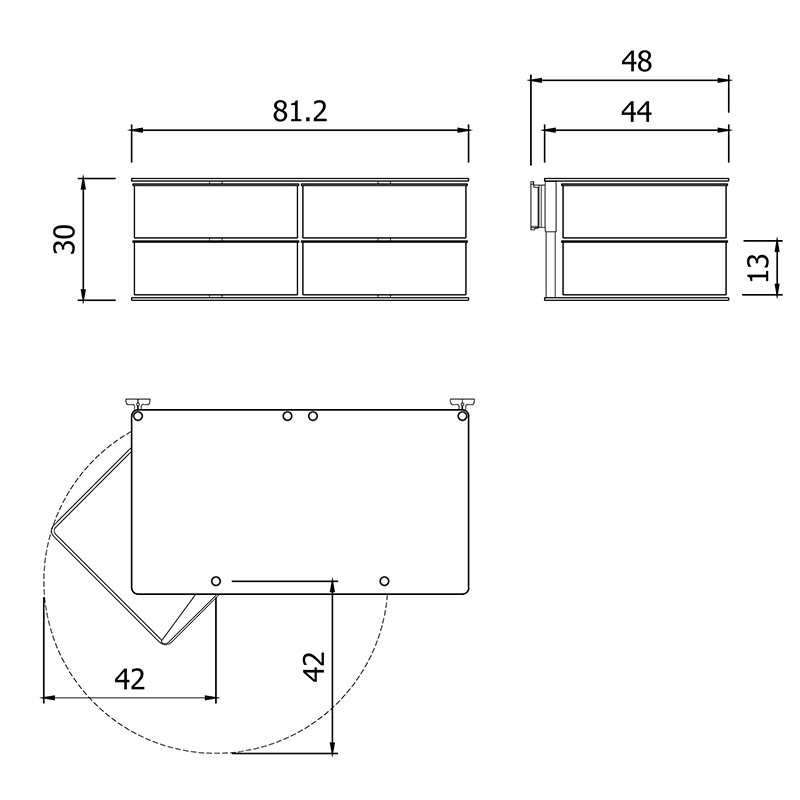 Itaca Wall Swivel-opening wall-mounted chest of drawers 2